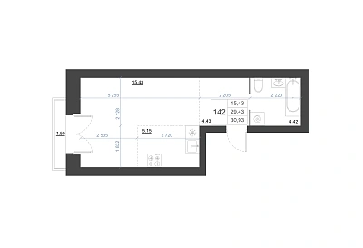 СТУДИЯ, 30,93 М²